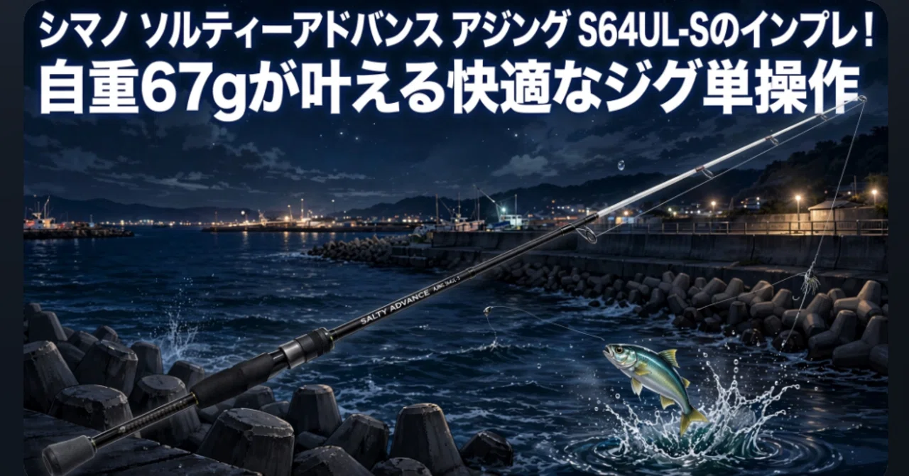 シマノ ソルティーアドバンス アジング S64UL-Sのインプレ！自重67gが