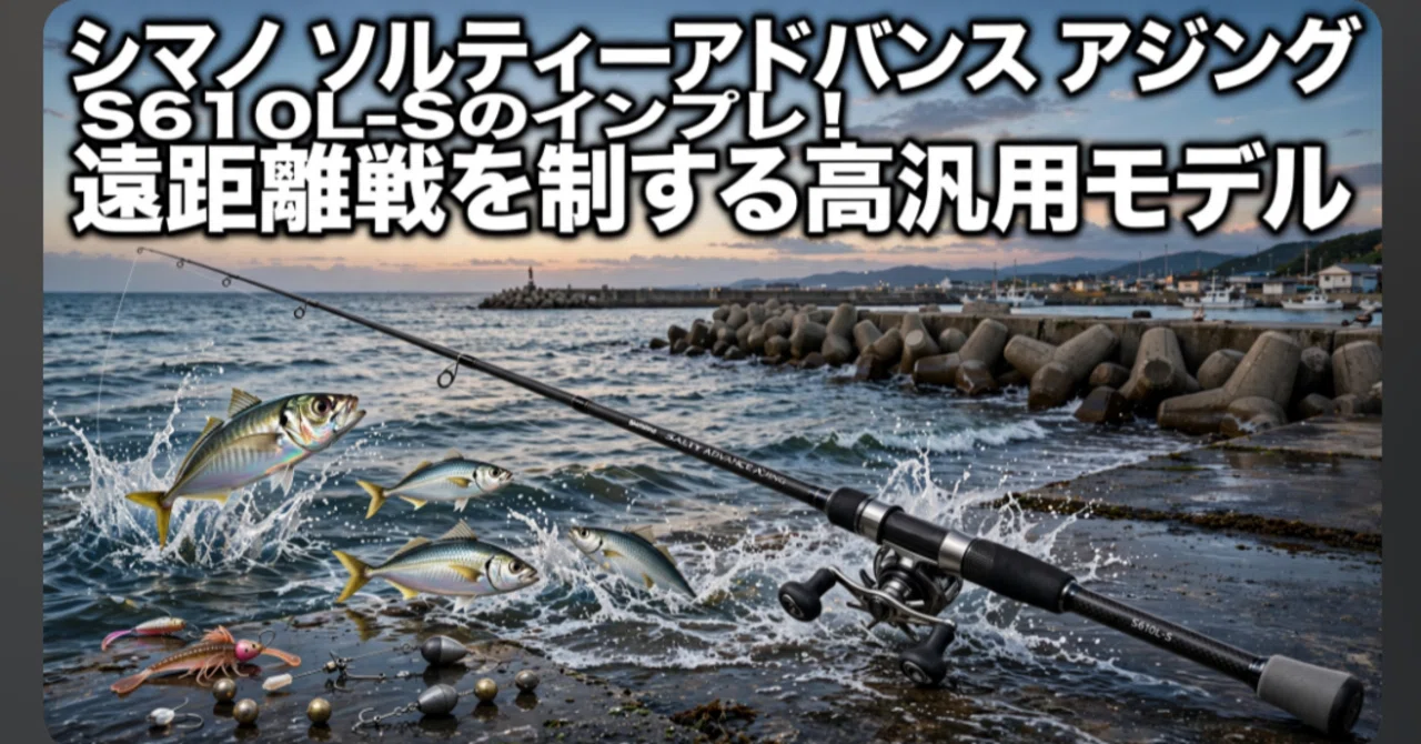 シマノ ソルティーアドバンス アジング S610L-Sのインプレ！遠距離戦を