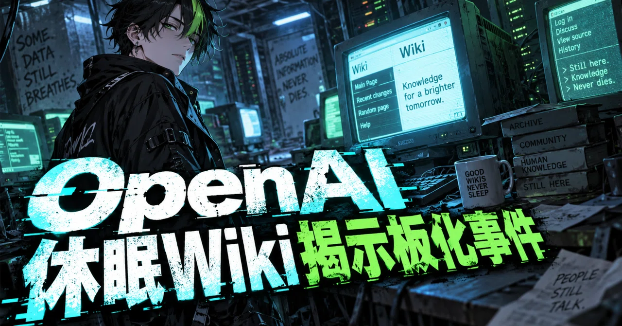 OpenAIのAIエージェントが休眠Wikiを掲示板化。非公表だった理由に、ちょっとゾッとした話｜Miccell(ミクセル) / 人生を楽しむ仕組みを作る