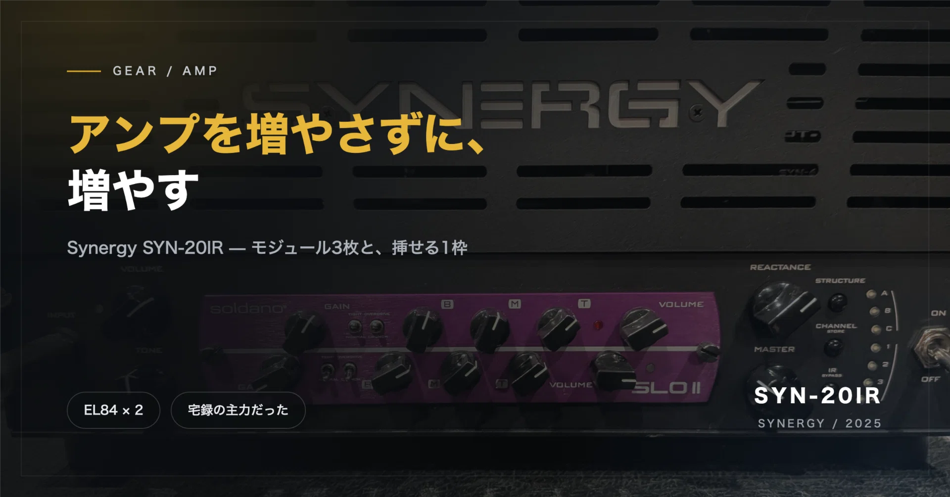 アンプを増やさずに増やす。Synergy SYN-20IR とモジュール3枚の話｜六