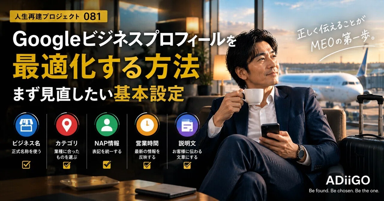 081｜Googleビジネスプロフィールを最適化する方法｜まず見直したい