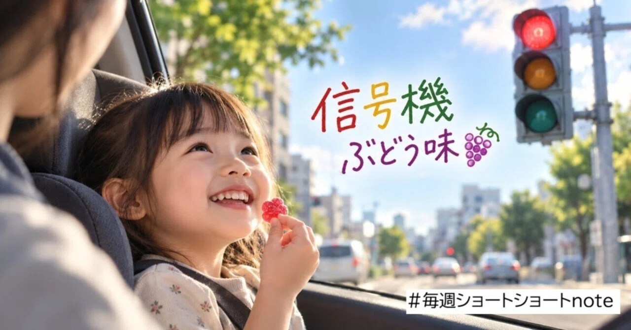 信号機 ナフコ 信号機ぶどう味｜毎週ショートショートnote｜ふじけん先生