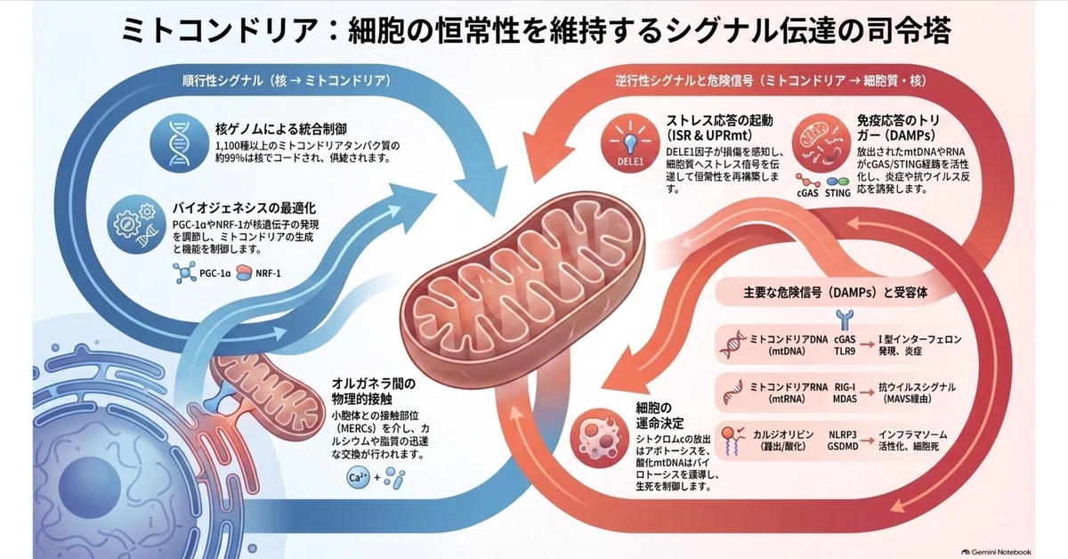 エネルギー工場から『細胞の司令塔』へ：ミトコンドリアが先導する