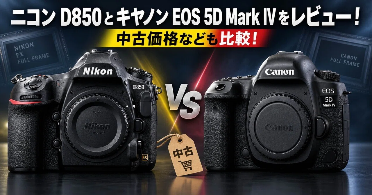 ニコン-D850-ボディとキヤノン-EOS-5D-Mark-IVをレビュー！中古価格