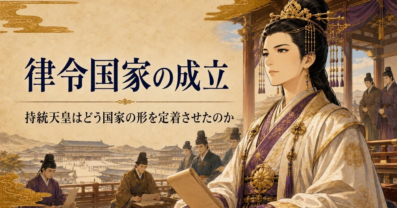 律令国家の成立──持統天皇はどう国家の形を定着させたのか｜じっくり
