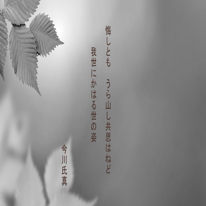 今川氏真の辞世 戦国百人一首 明石 白 Note