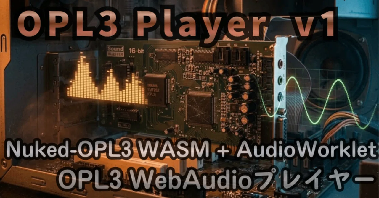 Nuked-OPL3 WASM と AudioWorklet で動く FM音源プレイヤー「OPL3
