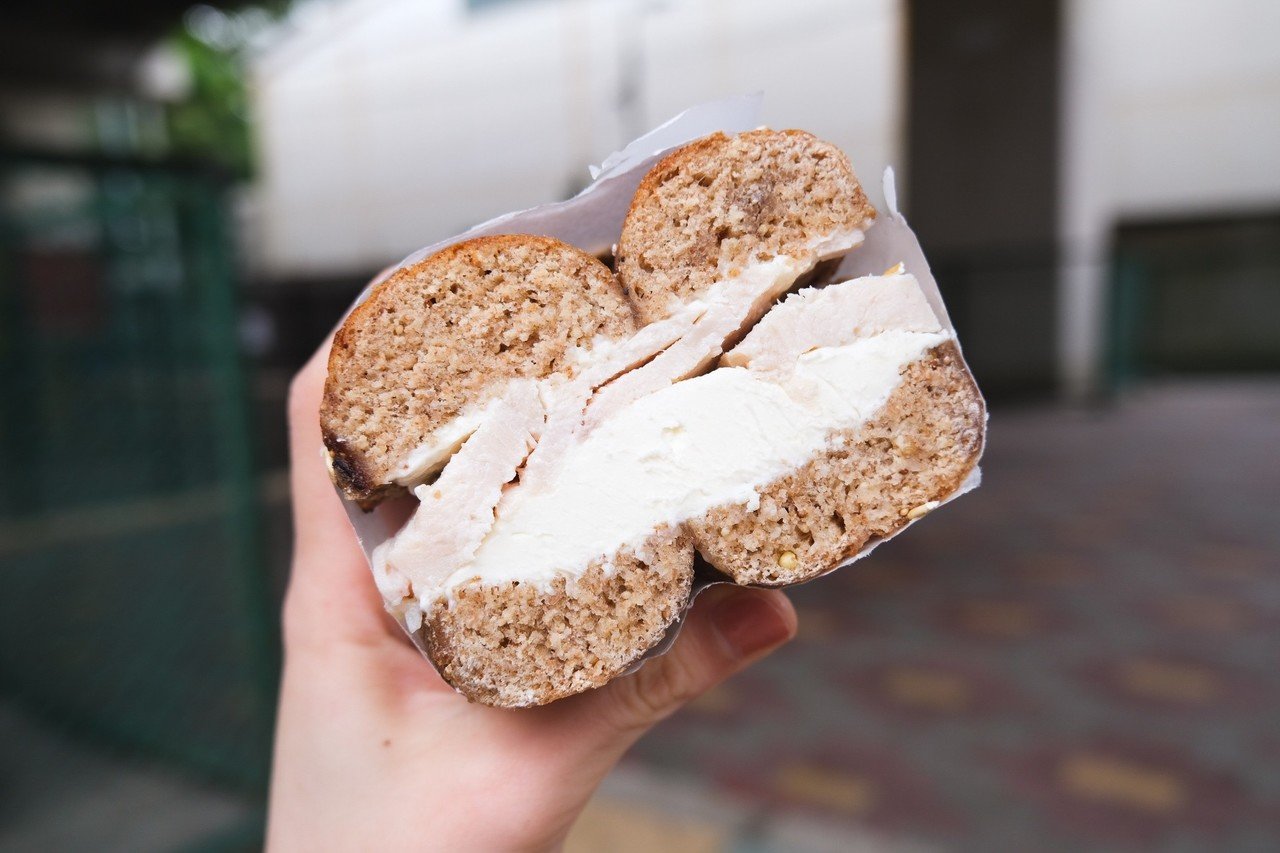 ソルトキチンクリチフィグベーグルサンド 呪文か マルイチベーグル 白金高輪 じゅるり Note