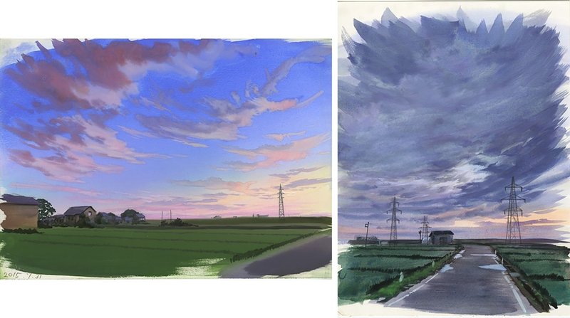 その絵での雲の役割は 後藤太郎 アニメーション背景 Note