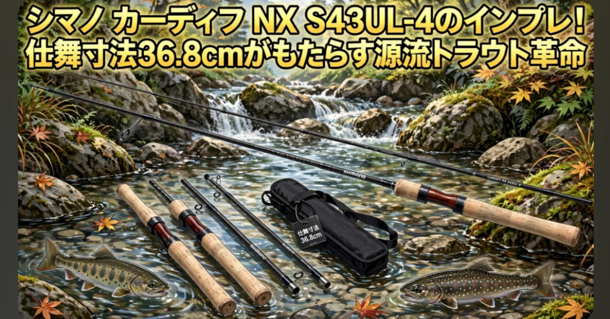 シマノ カーディフ NX S43UL-4のインプレ！仕舞寸法36.8cmがもたらす