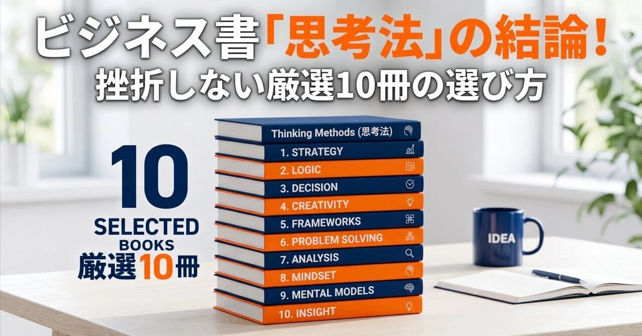 ビジネス・経済関連書籍 10冊セット ビジネス書「思考法」の結論！挫折しない厳選10冊の選び方｜ひろと