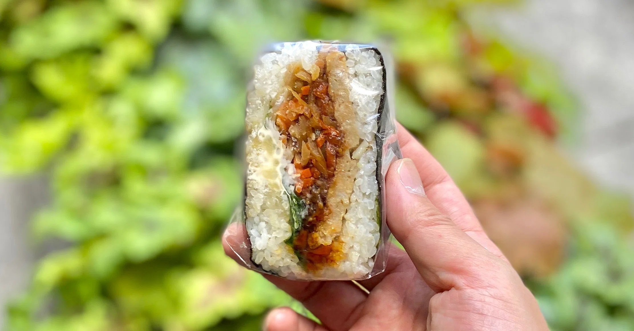The cross-section of an onigiri cannot be described in just two