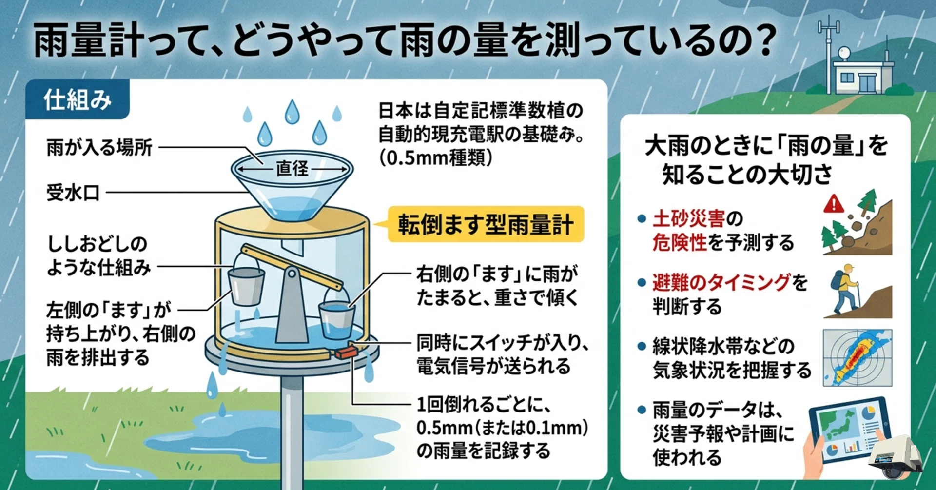 降水 量 の 測り 方