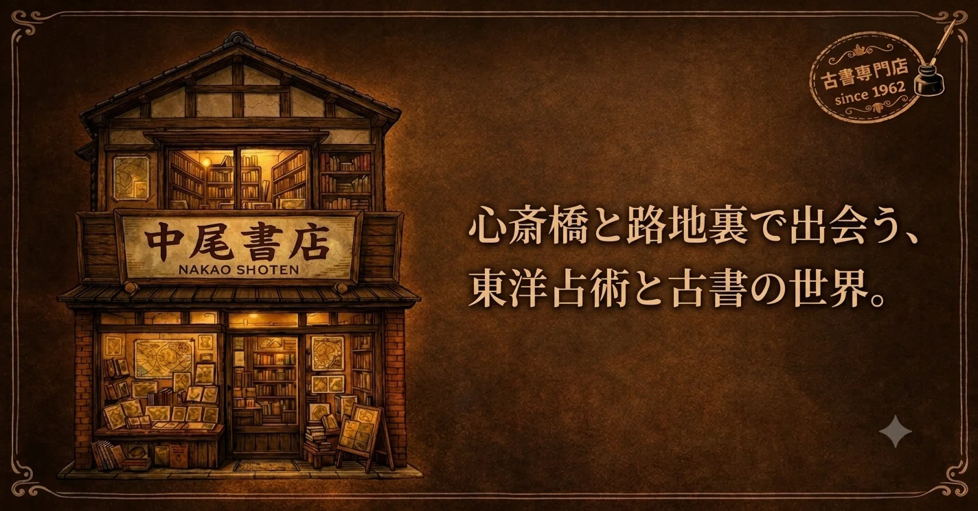 四柱推命論#1｜心斎橋の喧騒を抜けて出会う、古き良き本の世界｜占い