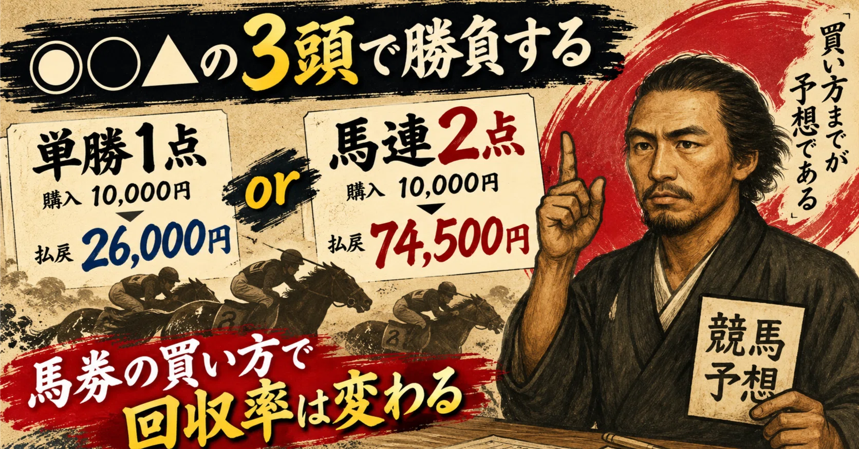 ◇単勝or馬連2点の馬券選択◇｜リョウマ＠うまログ予想家