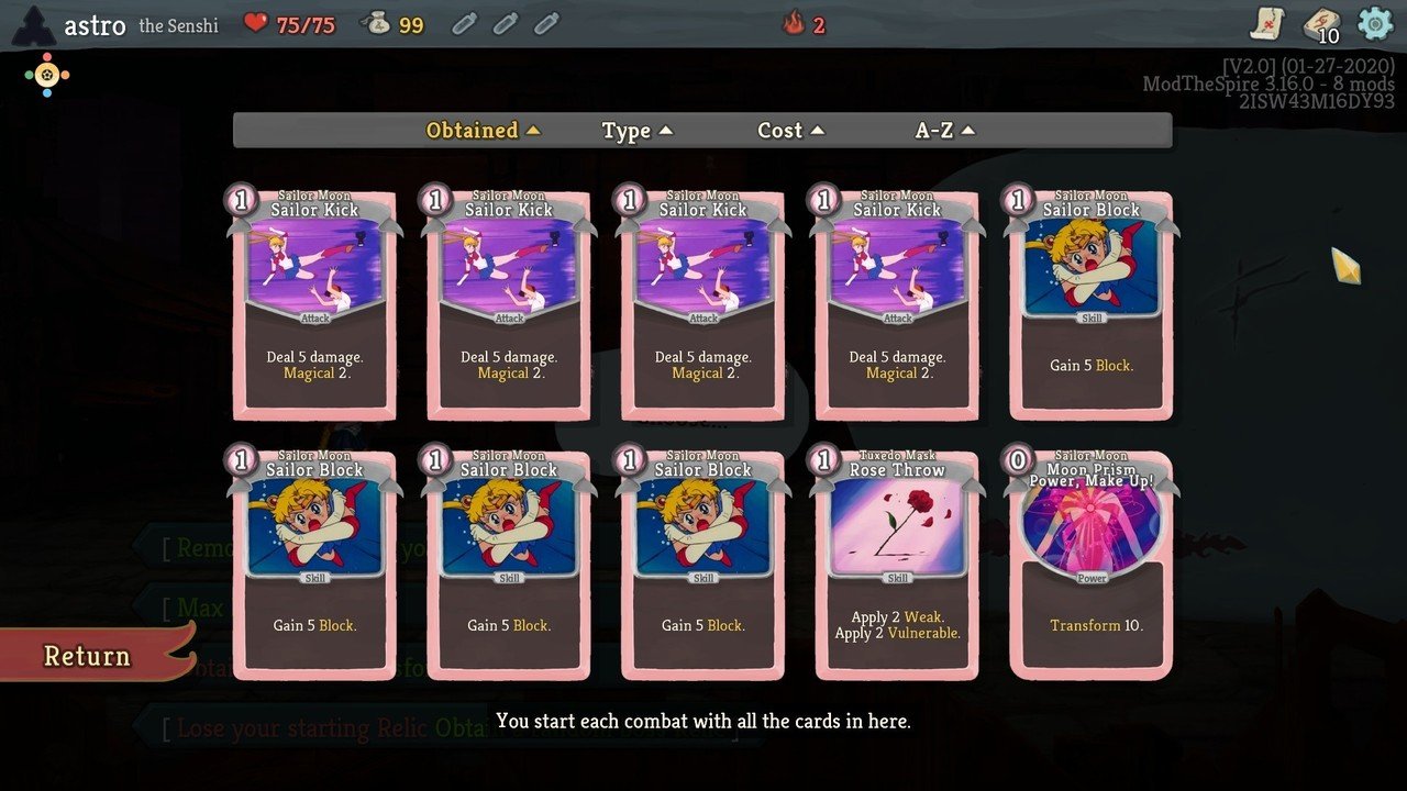 Slay The Spire Mod The Senshi Naoe Note