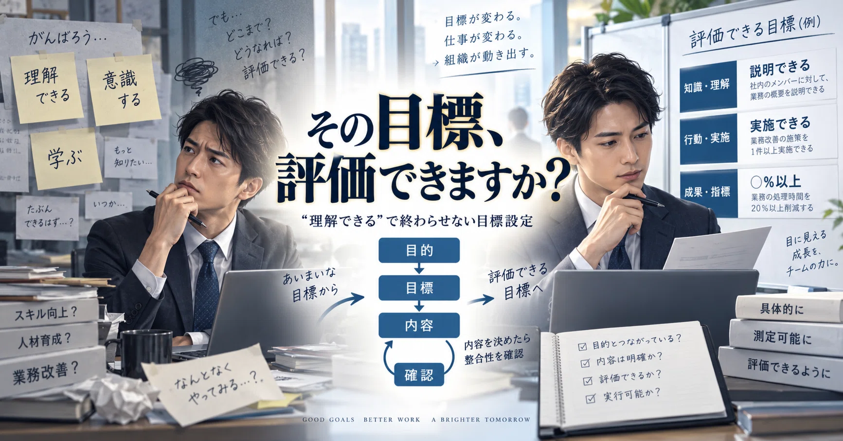 その目標、本当に評価できますか？『理解できる』で終わらせない目標