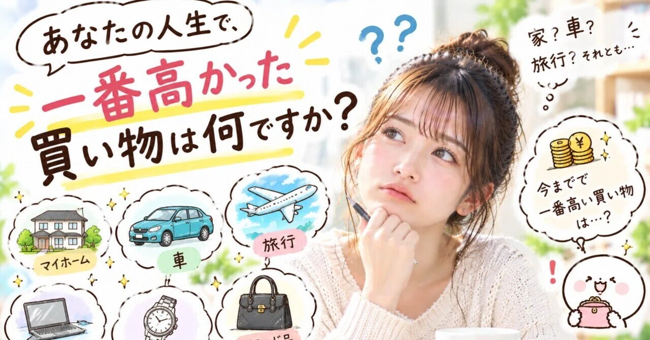 What is the most expensive purchase you have ever made in your life?｜しらべっこ