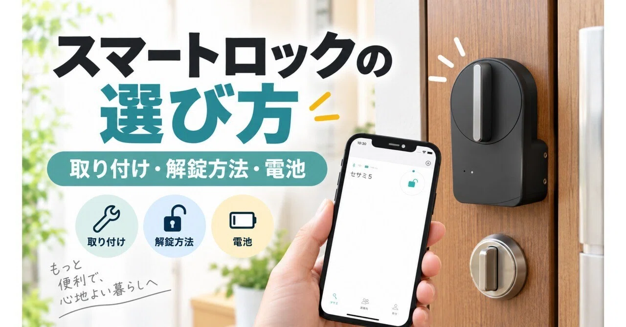 後付けスマートロックの選び方｜Candy House セサミ5 スマートロック
