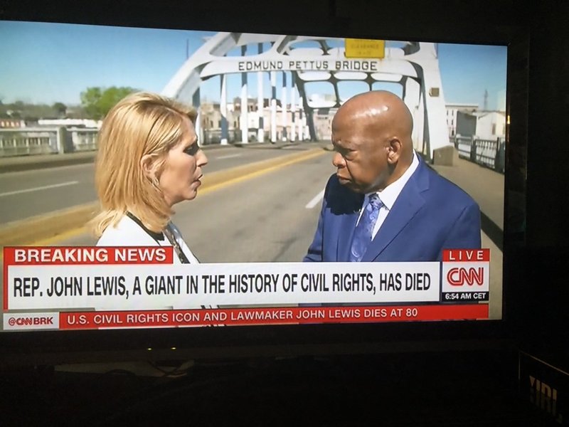 ブログ　ジョンルイス逝去1 CNN　エドモンド橋前のインタヴュー