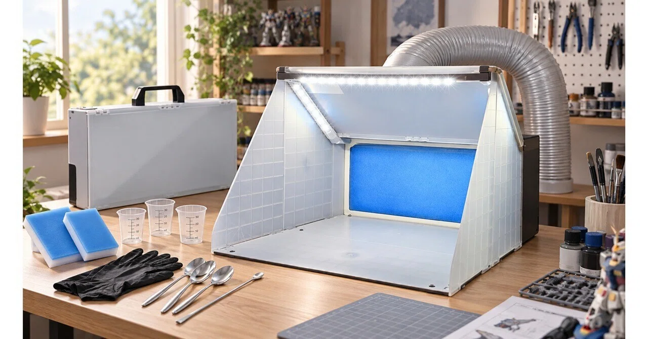 Desktop Booth 模型用塗装ブース 模型用塗装ブースは「出しっぱなし」か「必要なときだけ出す」かで