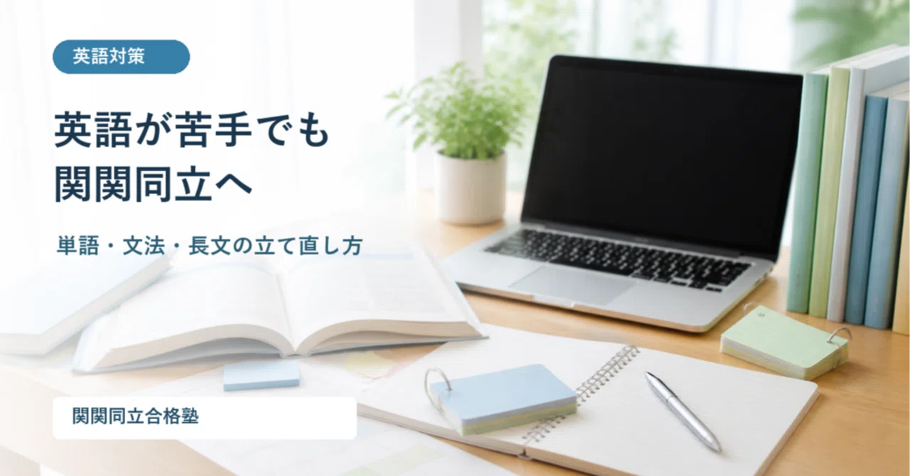 英語が苦手でも関関同立は目指せる？単語・文法・長文の立て直し方｜関