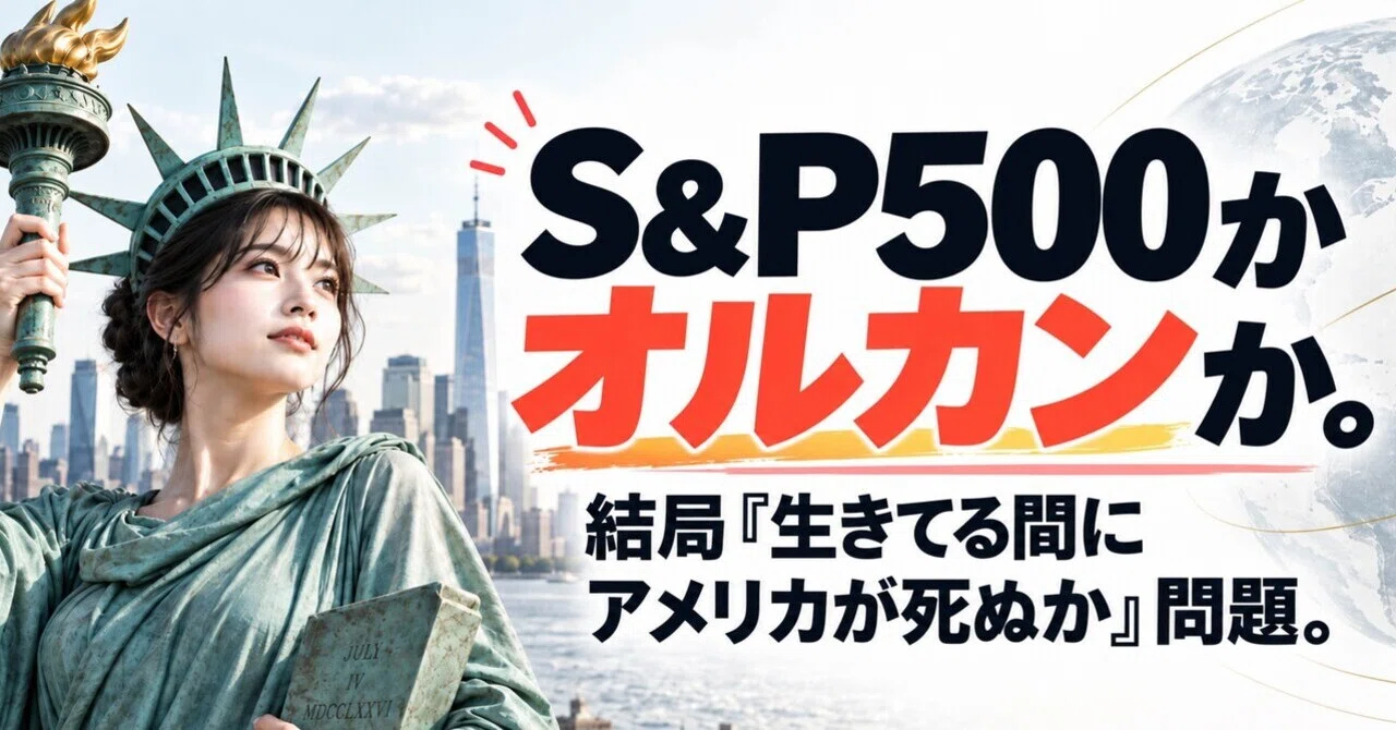 S&P500인가, 올카인가. 결국 '살아있는 동안 미국이 망할 것인가'라는 생각에 조사해 보았다｜コジラボ