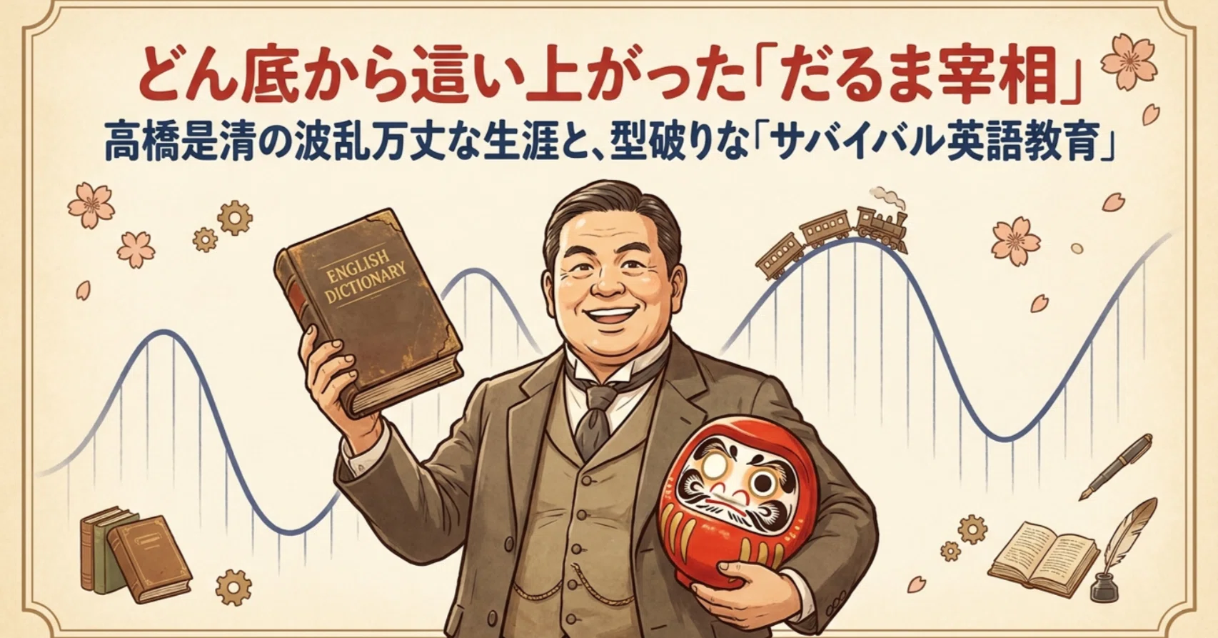 日本史×英語】奴隷同然から総理大臣へ！だるま宰相・高橋是清に学ぶ