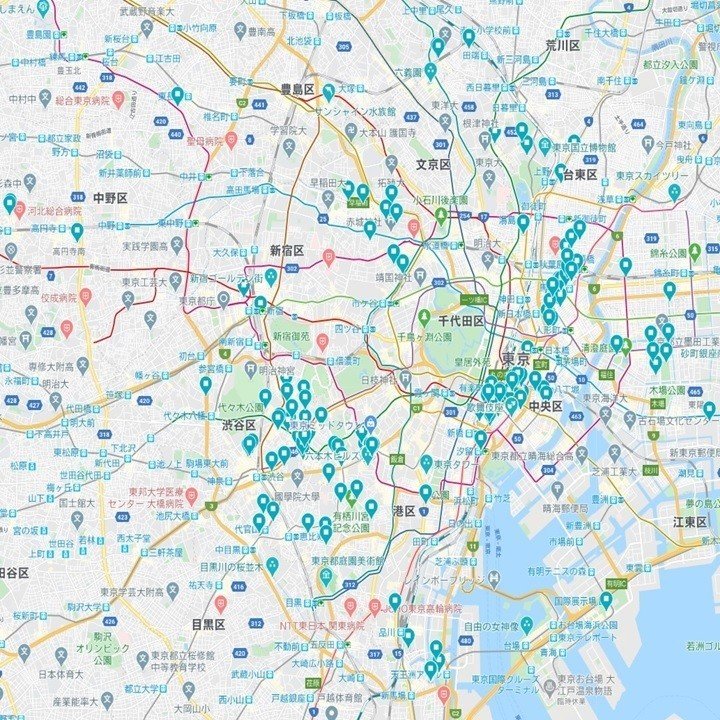 ギャラリー地図-エリアなし-路線あり