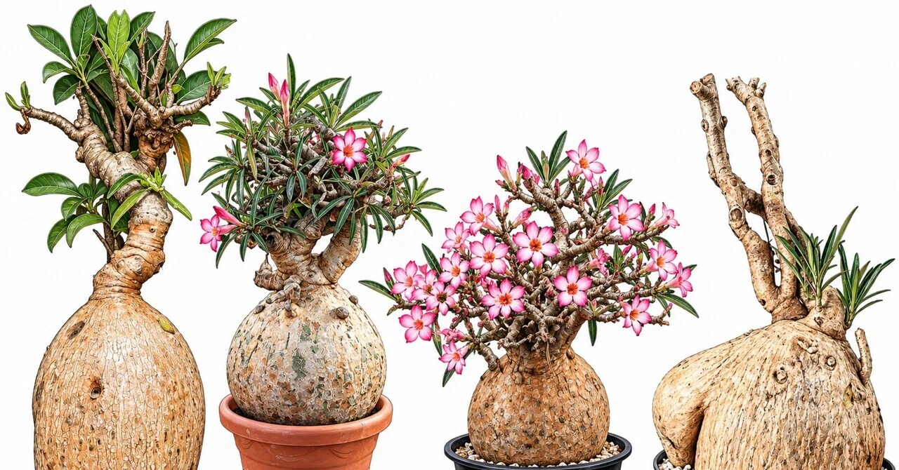 666円から販売中】ダルマみたいな植物を、小苗から育てる。 アデニウム