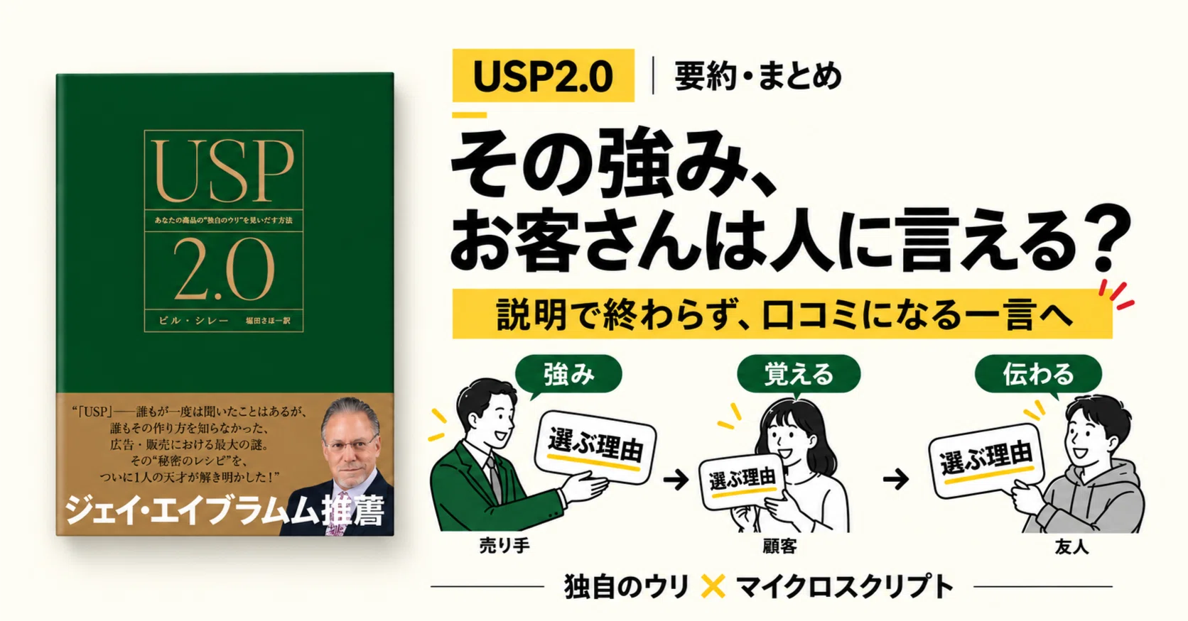 USP2.0』要約・まとめ｜その強み、お客さんは人に言える？｜澤登陽吉