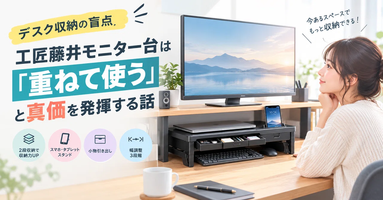 📐 [The Blind Spot of Desk Storage] How the Koushou Fujii Monitor Stand ...