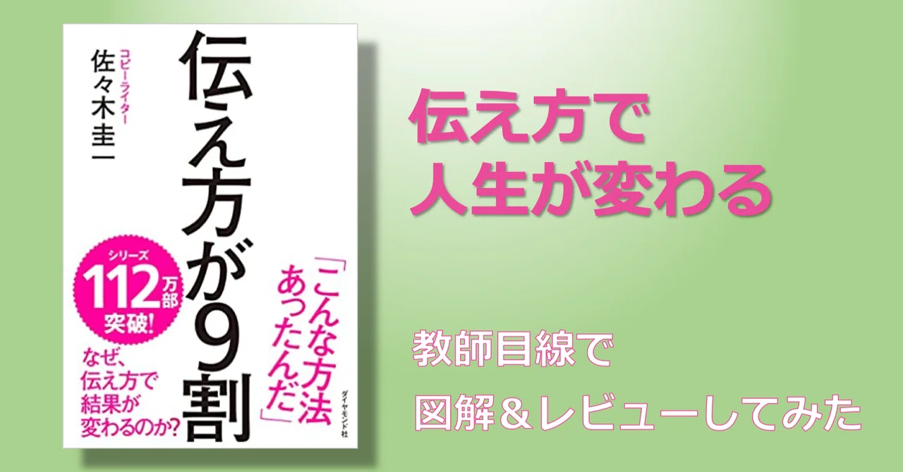 図解】『伝え方が9割』を教師目線でレビューしてみた＃第1弾｜西田