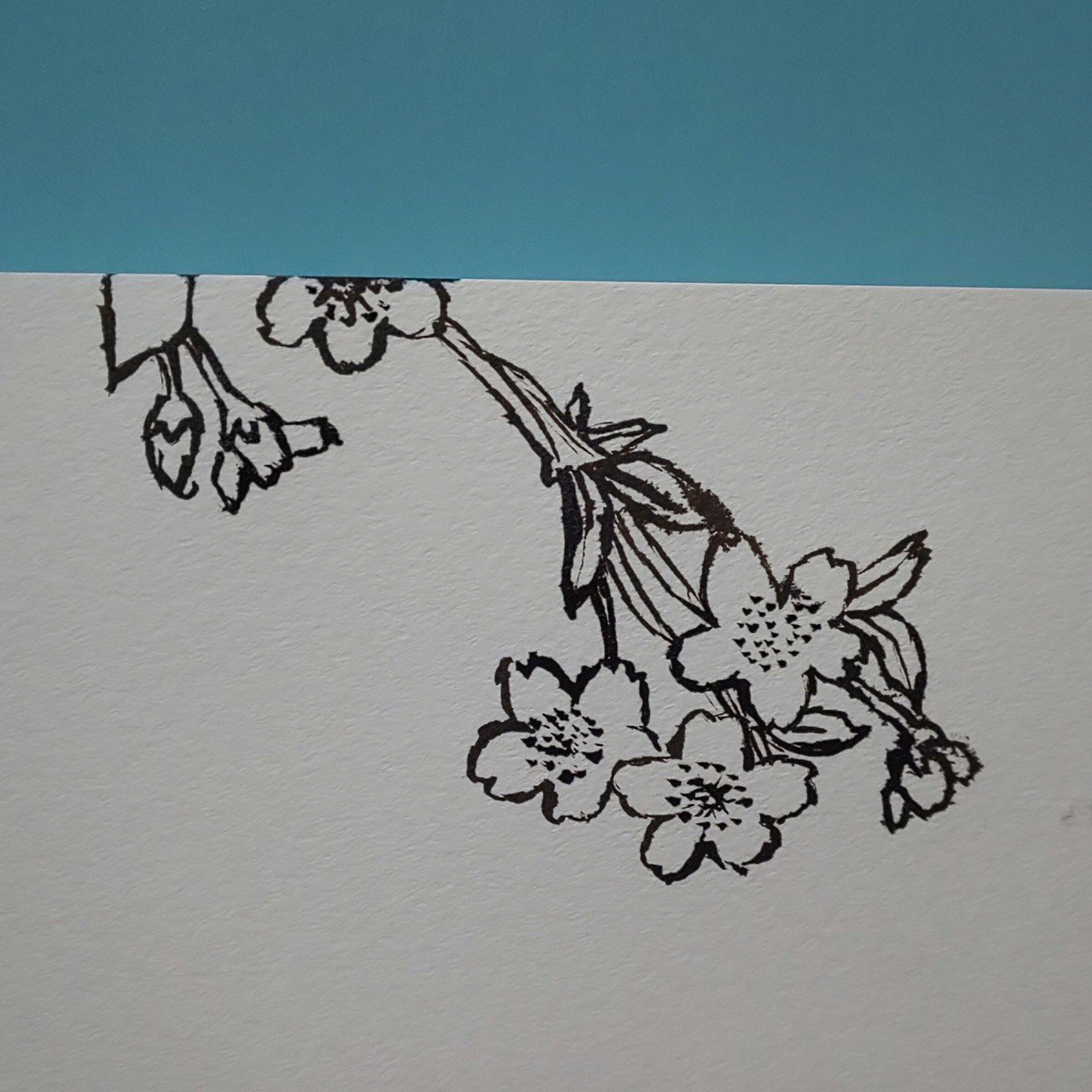 イラスト 筆ペンで桜 桜 Note