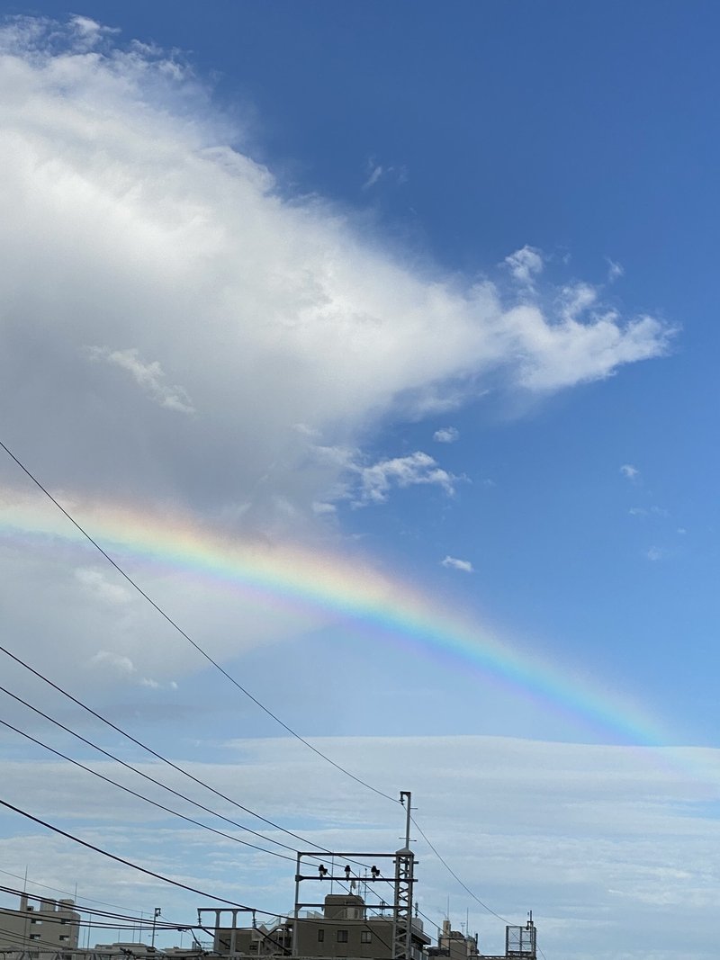 青空にかかる虹がとても眩しく感じられました Haniko Note