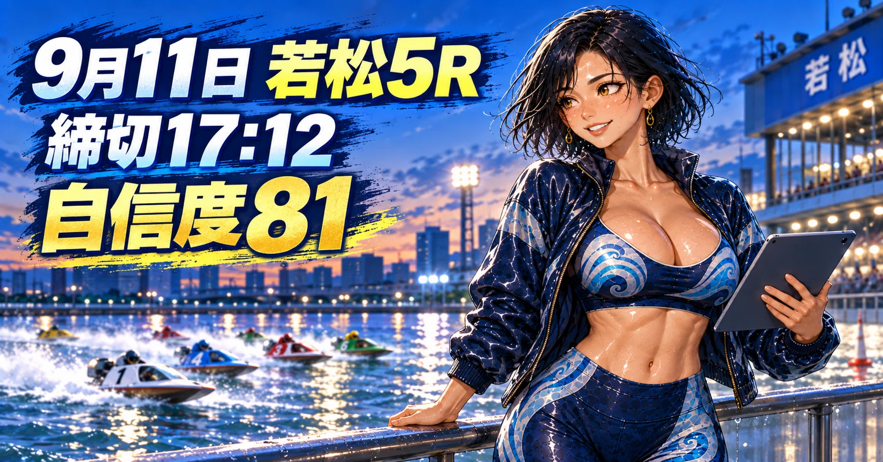 若松5R最終予想17:01締切🦈｜競艇予想屋【激絞鮫】