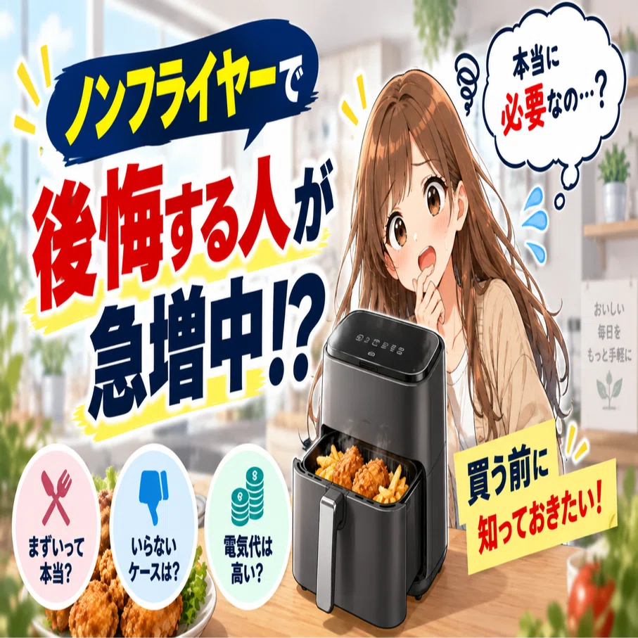 ノンフライヤーで後悔する人が急増中！？】まずい・いらないの真相とは