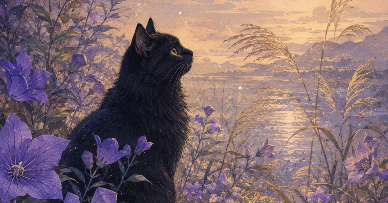 秋の色彩 連作【黒猫が案内する摩訶不思議な世界】ChatGPTで描く非日常