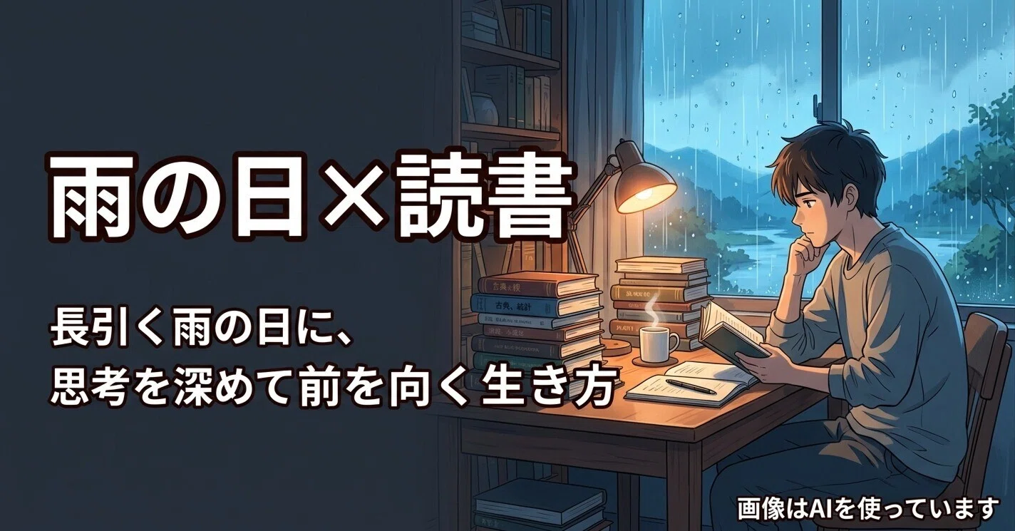 雨の日×読書｜長引く雨の日に、思考を深めて前を向く生き方