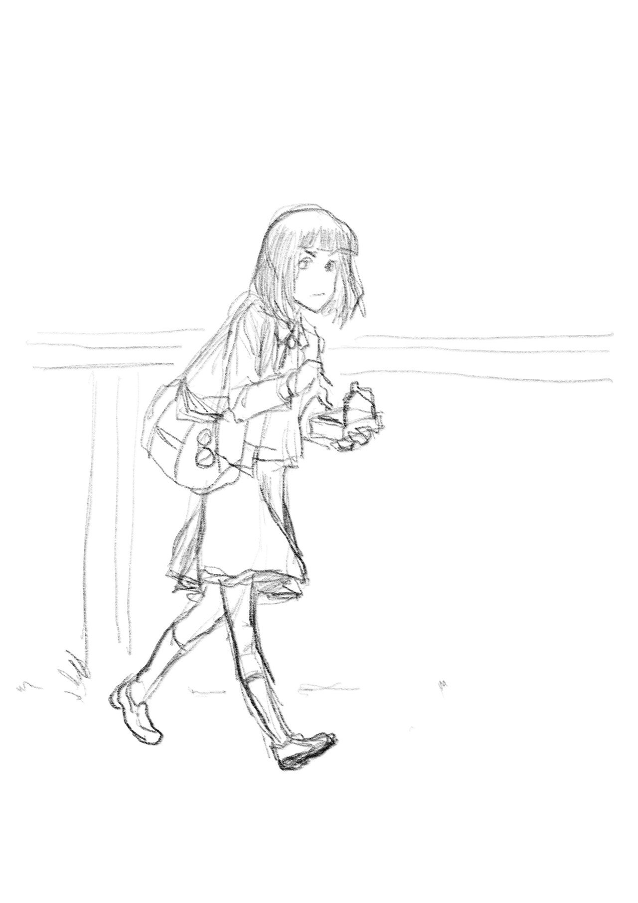 今日 見かけた女の子 線路際を歩きながらお菓子を黙々と食べていました 井上篤史 Note
