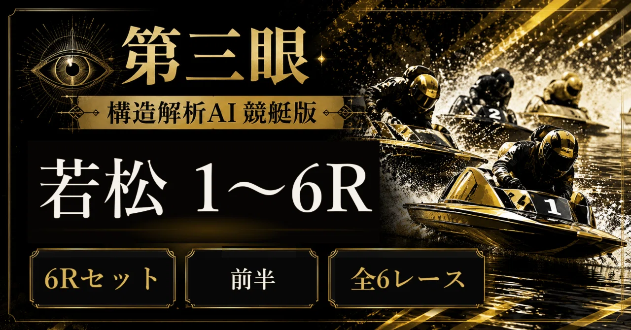 競艇予想】《第三眼》若松 1～6R｜第三眼