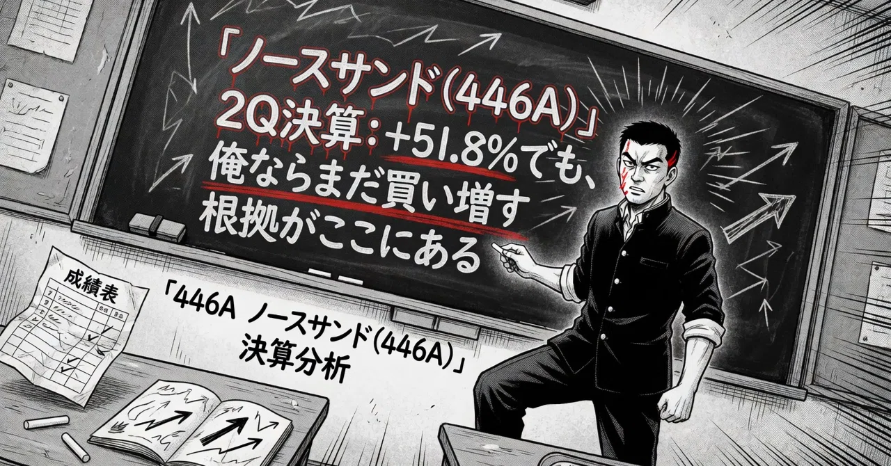 ノースサンド（446A）2Q決算：+51.8%でも、俺ならまだ買い増す根拠が