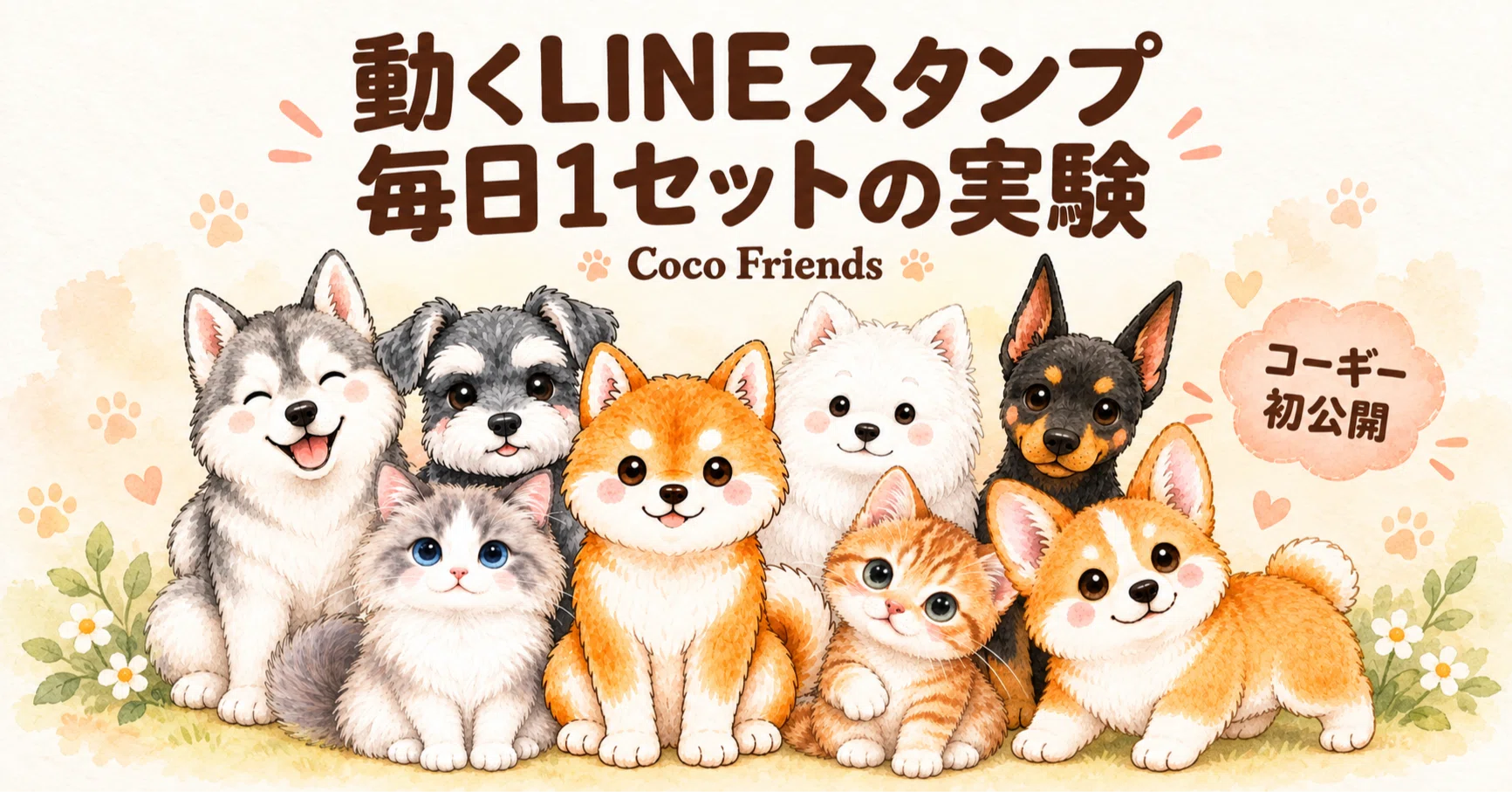 動くLINEスタンプを、毎日1セット。Coco Friendsで1か月の実験を始め