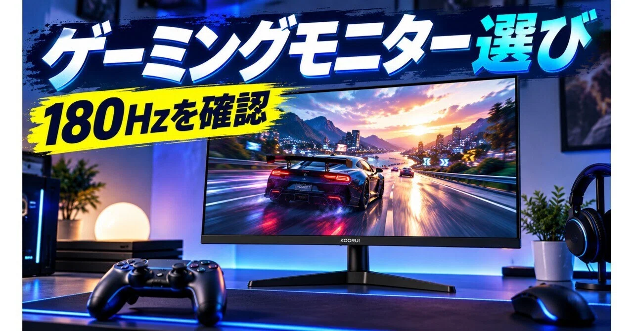 ゲーミングモニターの選び方｜KOORUI G2412V 24インチ180Hzモニター