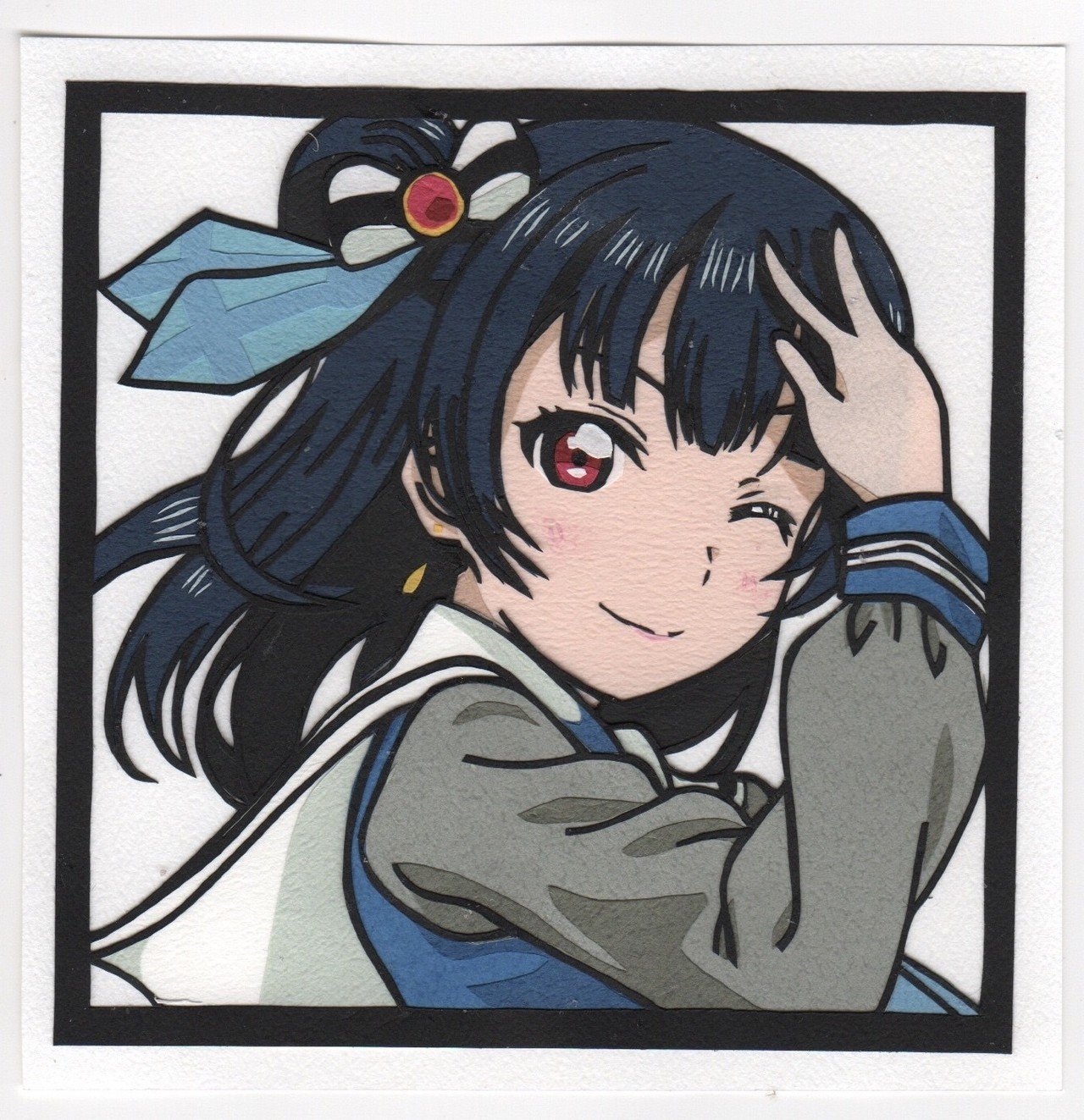 ラブライブサンシャイン 津島善子 ミニカラー切り絵 まゆきみ Note ラブライブサンシャイン 津島善子 ミニカラー切り絵 まゆきみ Note