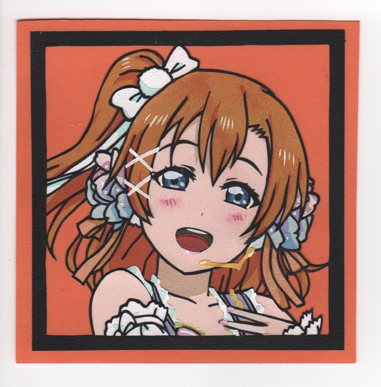 ラブライブ 高坂穂乃果 カラー切り絵 まゆきみ Note
