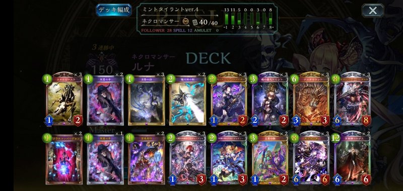 シャドバ ミントタイラントネクロで魔境アンリミを駆け抜けろ ゆっけ Note