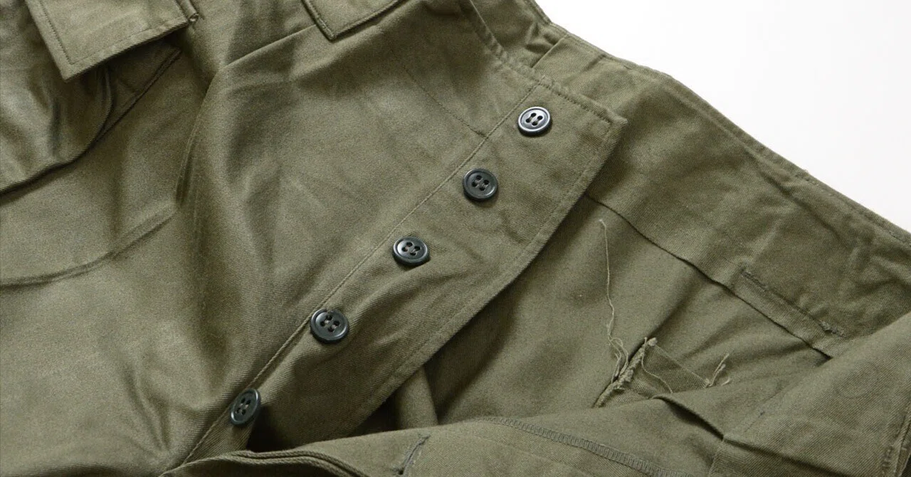 未使用のまま残っていた、陸上自衛隊65式作業服ボトムスのデッド