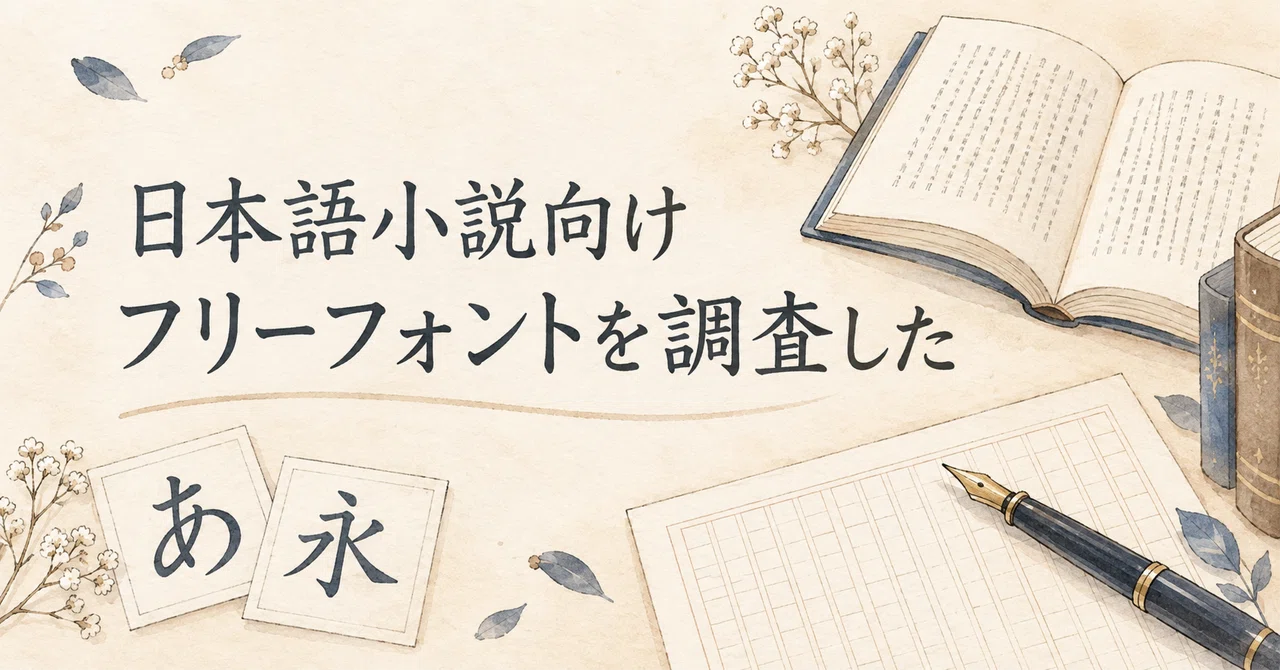 I Researched Free Fonts for Japanese Novels｜nonkuri