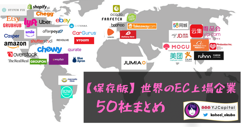 【保存版】世界のEC上場企業50社まとめ